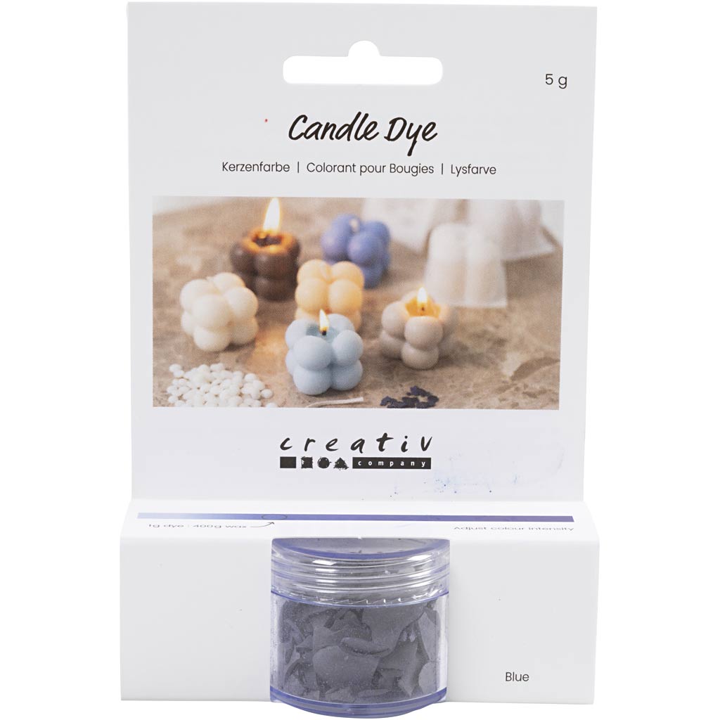 Creativ company kaarsenverf, blauw, 5 gr 1 doos