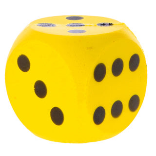 Basic dobbelsteen soft geel 16 cm