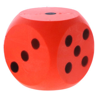 Basic dobbelsteen soft rood 16 cm