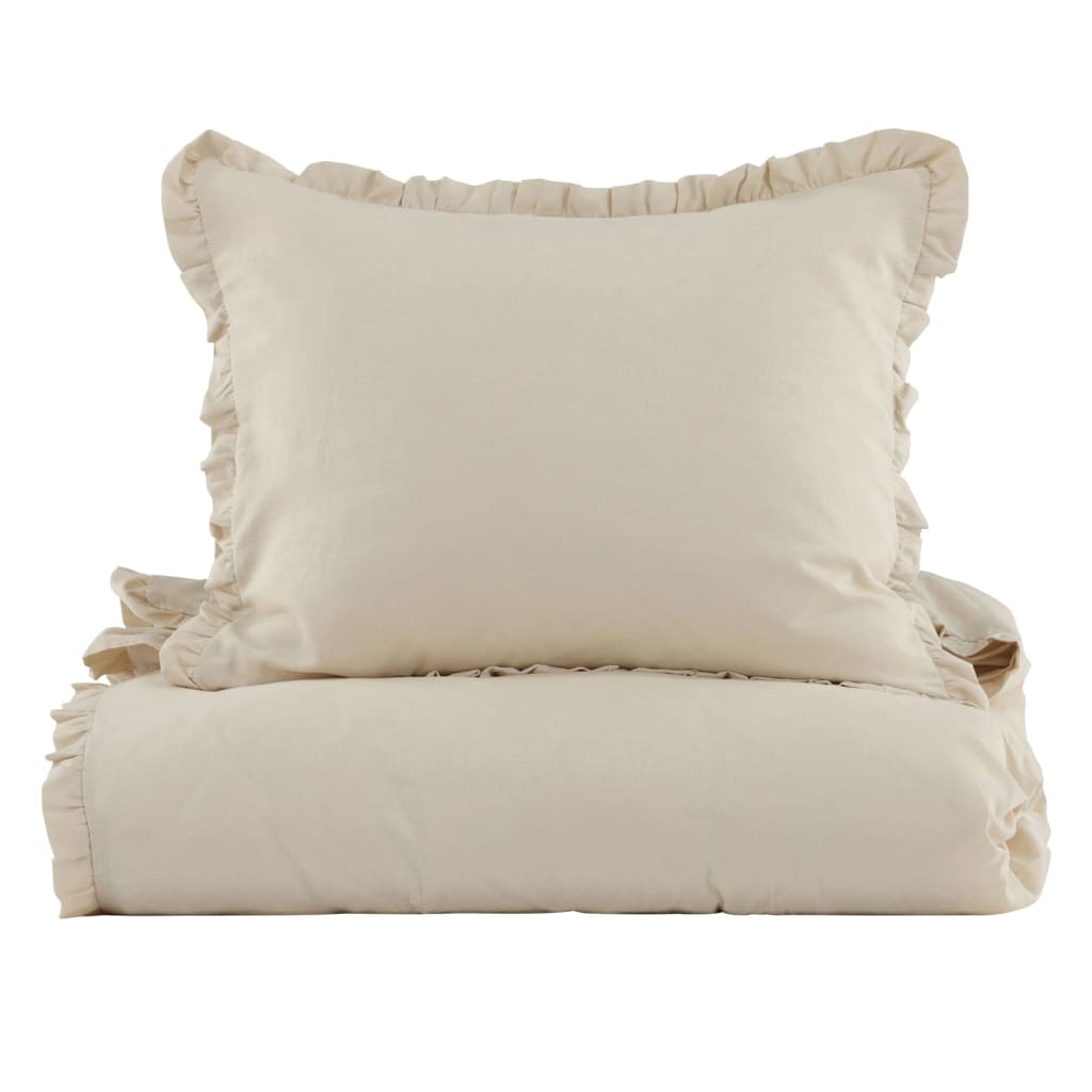 Venture home dekbedovertrek lias 200x150 cm katoen beige