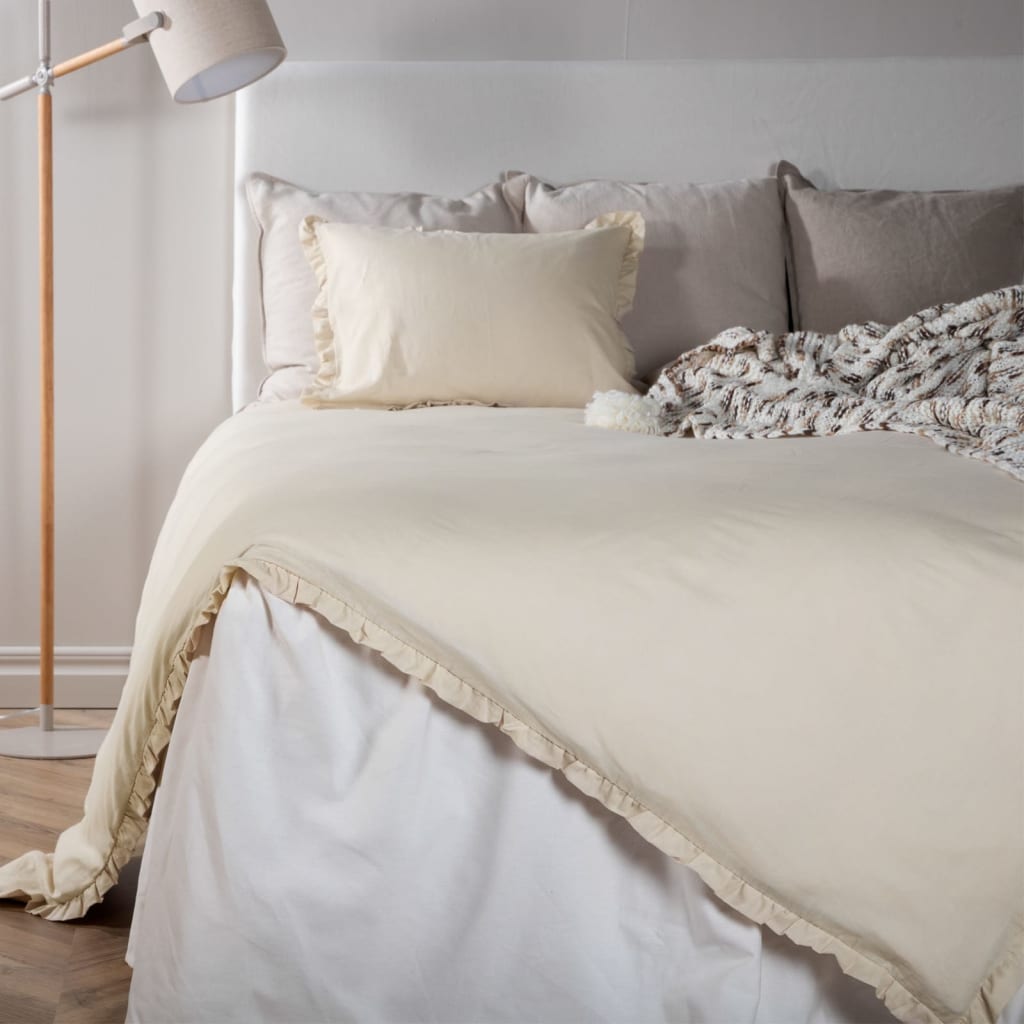 Venture home dekbedovertrek lias 200x150 cm katoen beige
