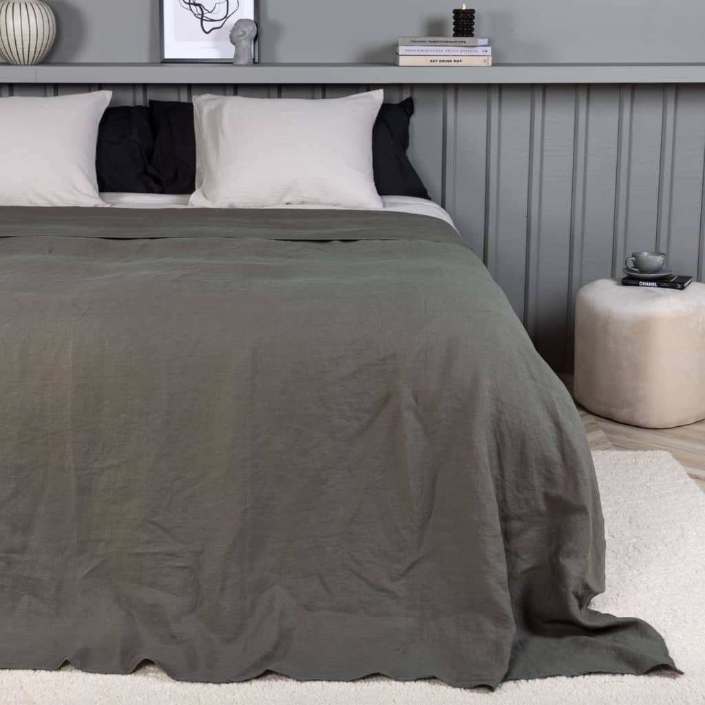 Venture home bedsprei milo 260x260 cm polyester grijs