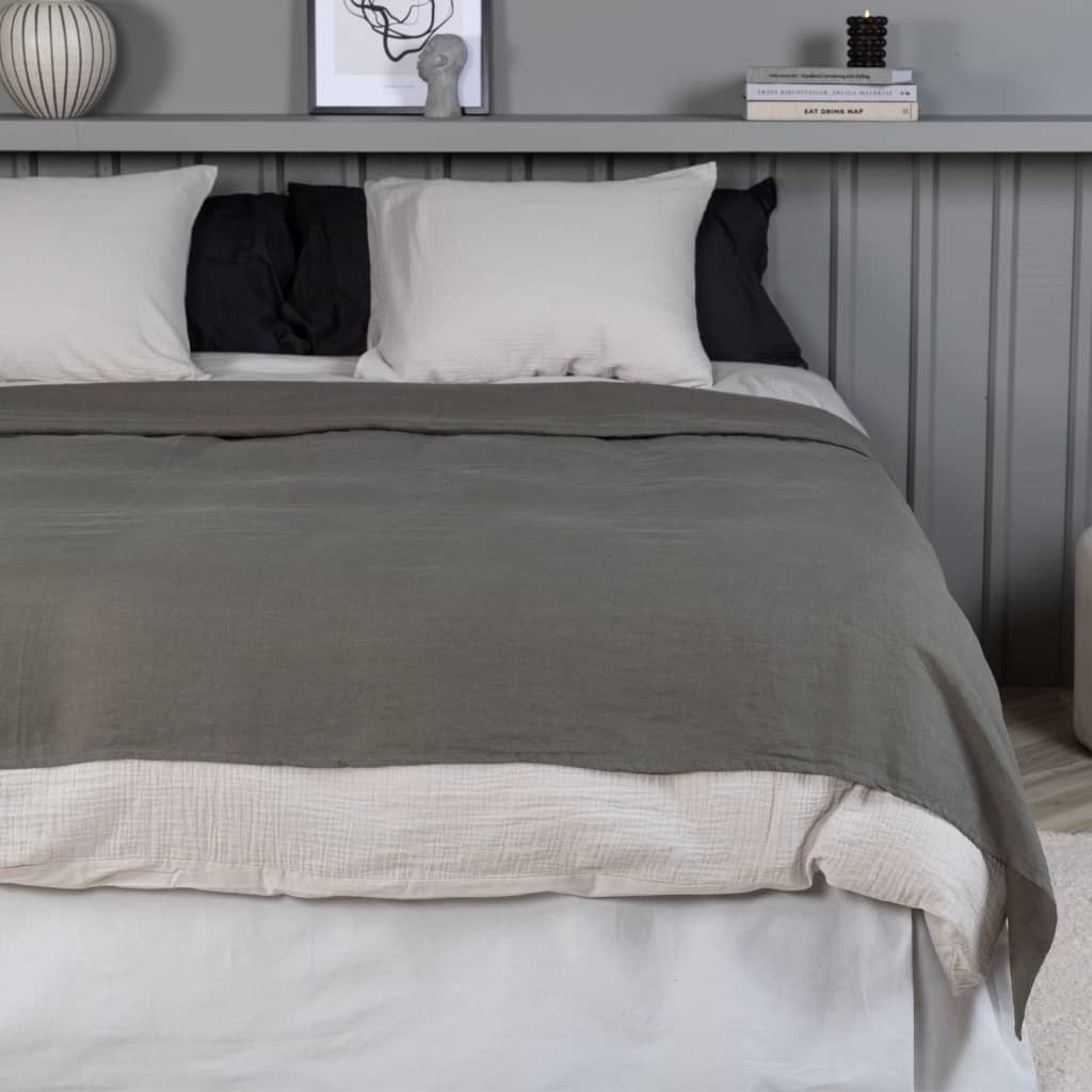 Venture home bedsprei milo 260x260 cm polyester grijs