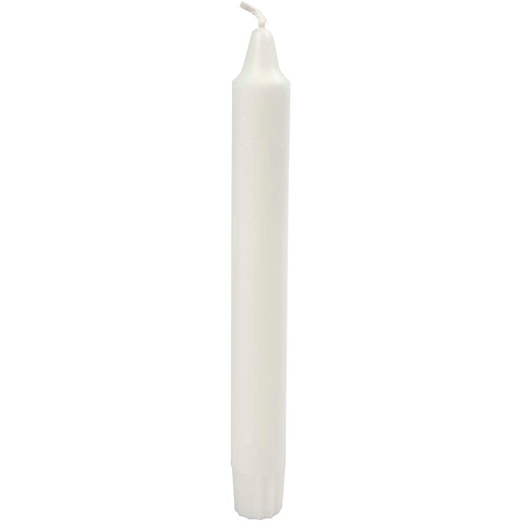 Creativ company kaarsen, h: 20 cm, d 23 mm, wit, 30 stuk 1 doos