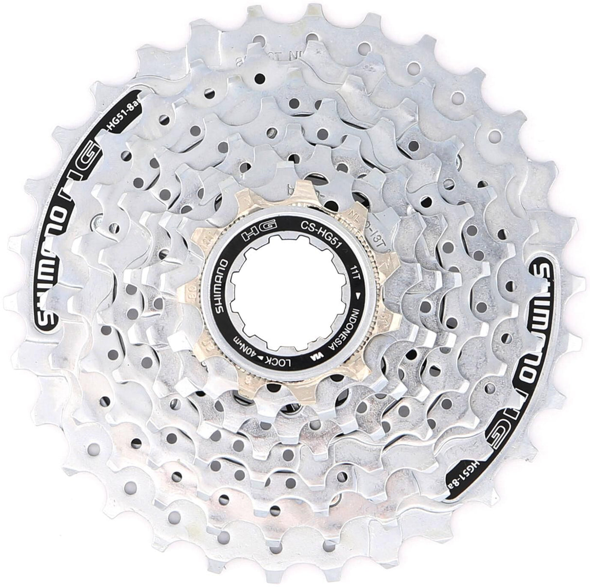 Shimano hg cassette "cs-hg51" cas.sprocket shim.cs-hg51 8sp 11-30t.10pcs pack