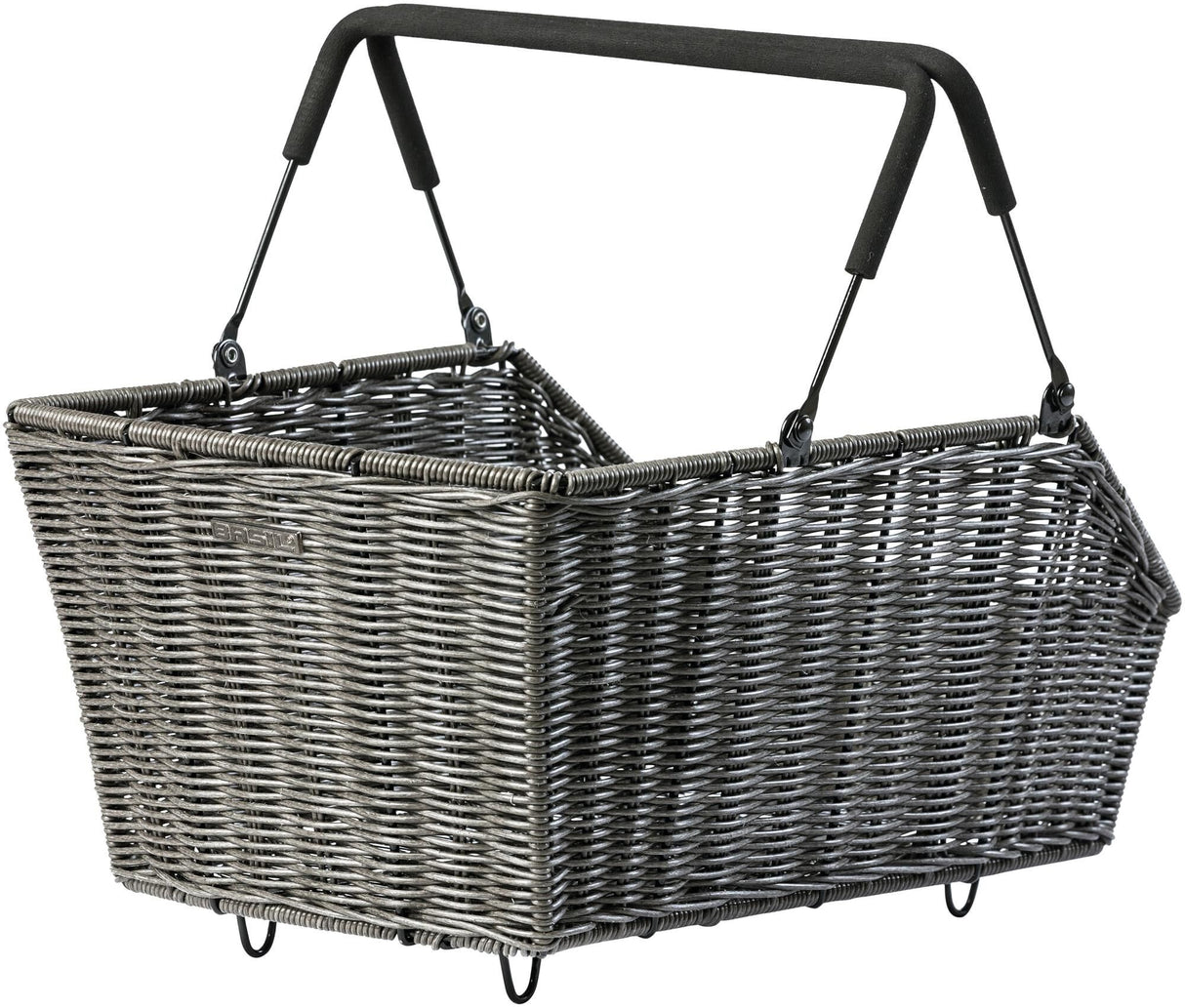 Basil fietmand cento rattan look met mik bevestiging 22 liter 41 x 25 x 12 cm - bruin
