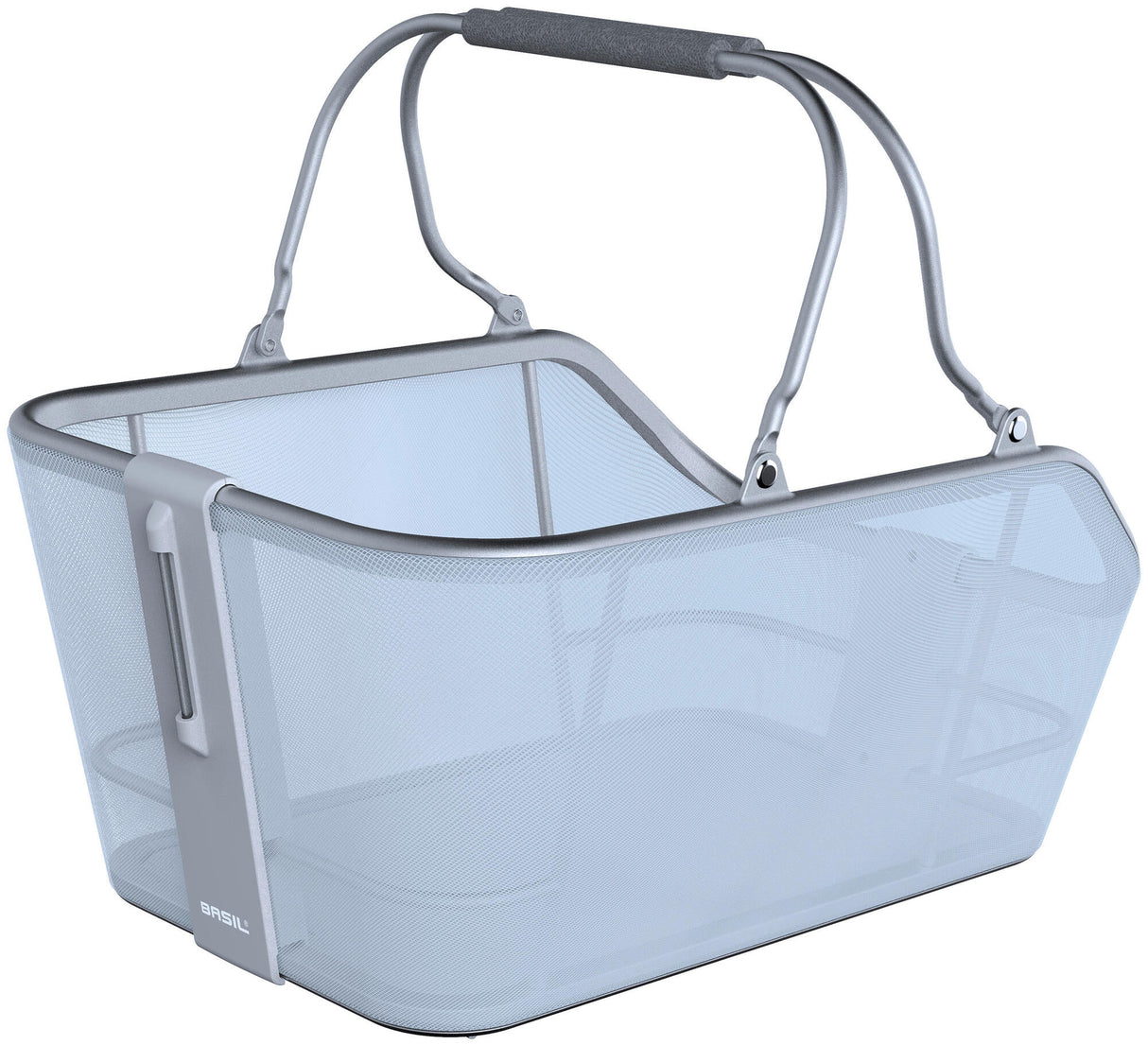 Basil fietsmand cento tech fiber nordlicht mik 21 liter 39 x 24 x 15 cm blauw zilver