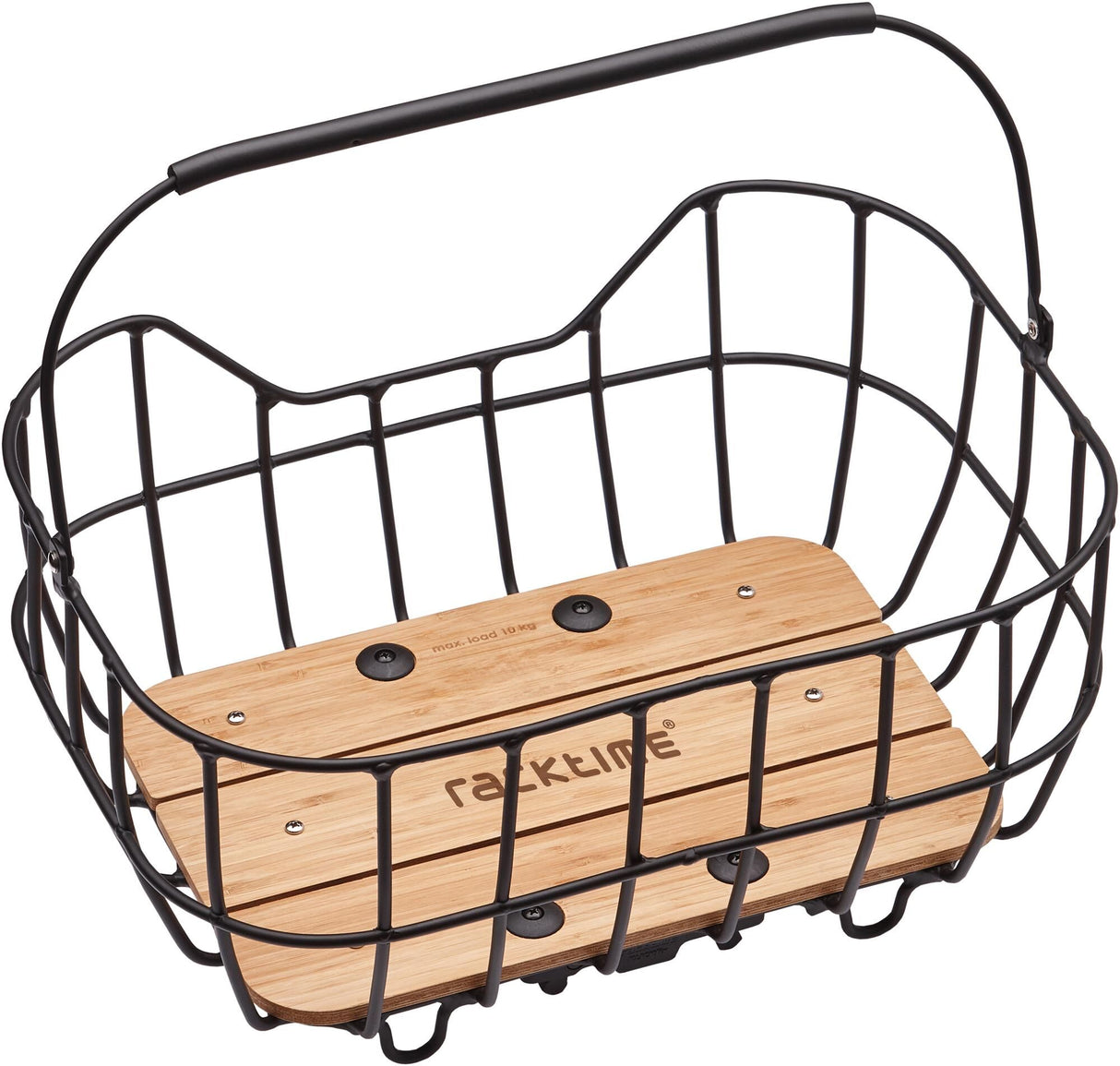 Racktime fietsmand, achterop bask-it breeze rear basket bask-it breeze alu bamboo