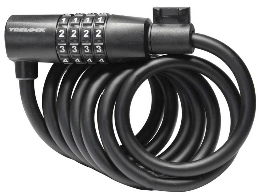 Trelock sk108 spiraalkabelslot code 180 8mm zwart