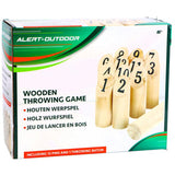 Alert outdoor houten werpspel met handig opbergnet