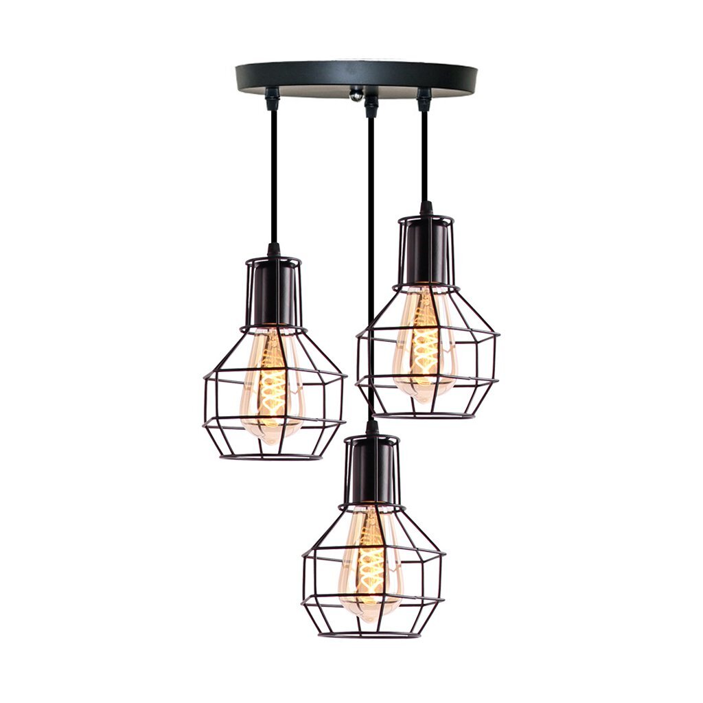 Homestyle pro mk021-b industriële hanglampen zwart metaal
