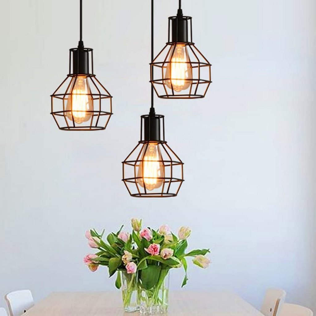 Homestyle pro mk021-b industriële hanglampen zwart metaal