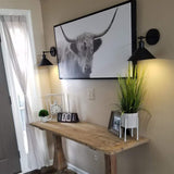 Homestyle pro mk023-b industri euml;le wandlamp 22 cm zwart metaal