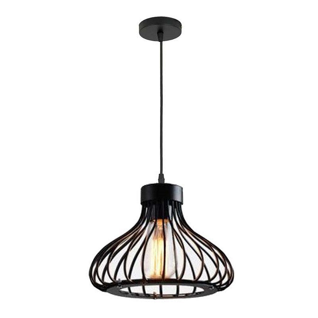 Homestyle pro mk109-bb industriële hanglamp 22x18 cm zwart metaal