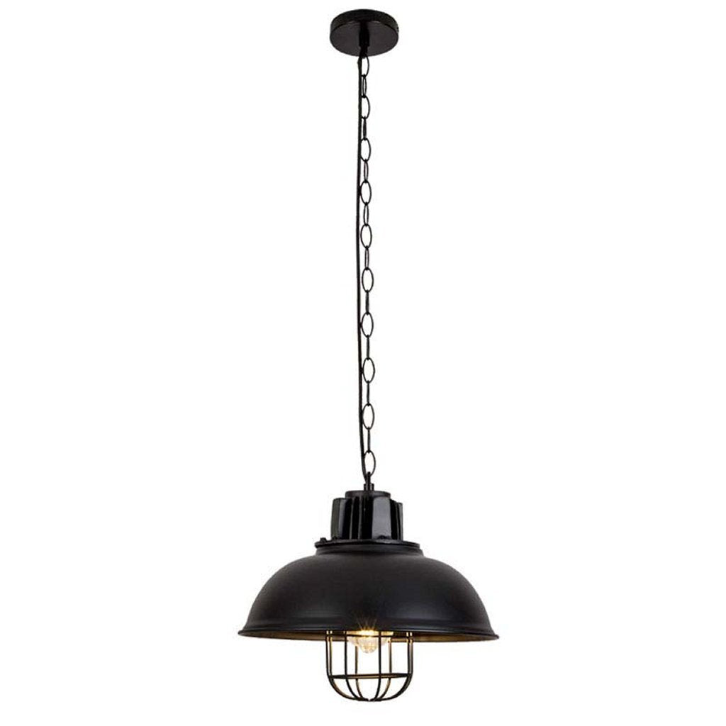 Homestyle pro mk107-bb industriële hanglamp 33x26 cm zwart metaal