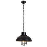 Homestyle pro mk107-bb industriële hanglamp 33x26 cm zwart metaal