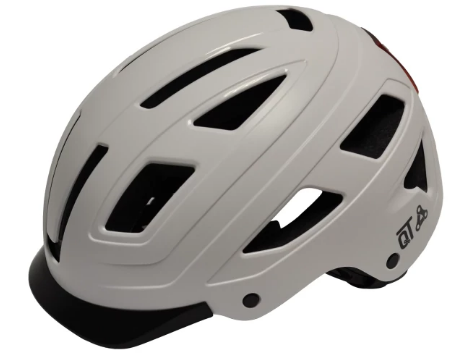 Qt cycle tech helm urban style wit maat l 58-62 cm 2810393