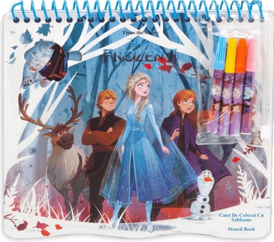Van der doelen disney frozen2 kleurboek met sjabloon en stickers 5 delig