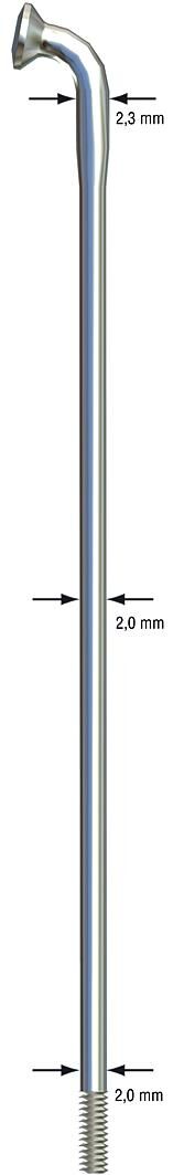 Sapim spaak strong spoke strong sst 202mm black