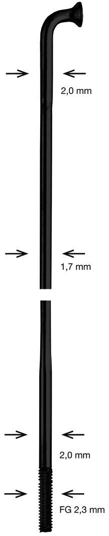 Alpina spaak spoke sst db 2x1,7x2mm 290mm b
