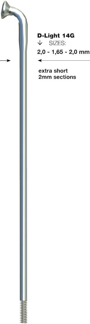 Sapim spaak d-light spoke d-loght sst db 2x1,65x258mm b
