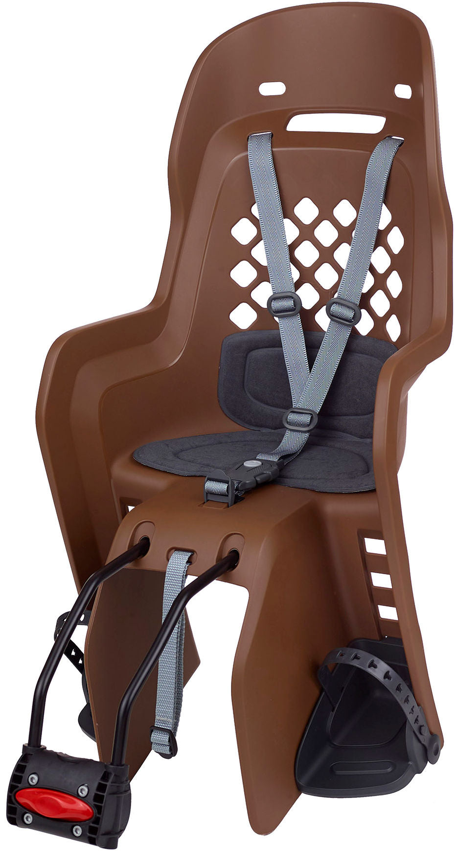 Polisport achterzitje Joy frame bev. bruin donker grijs