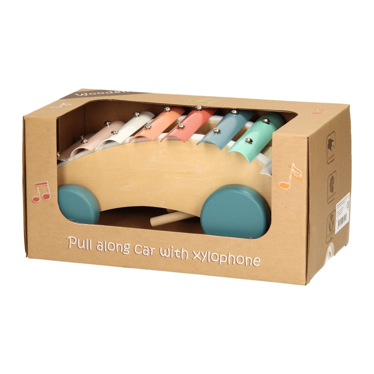 Trekvoertuig xylofoon pastel