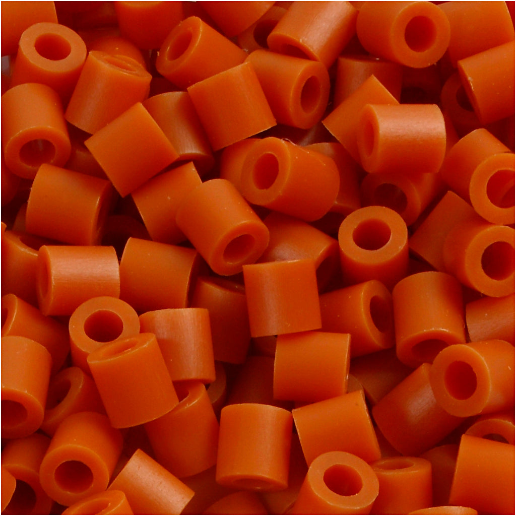 Nabbi strijkkralen, afm 5x5 mm, gatgrootte 2,5 mm, medium, rood bruin (32254), 1100 stuk 1 doos