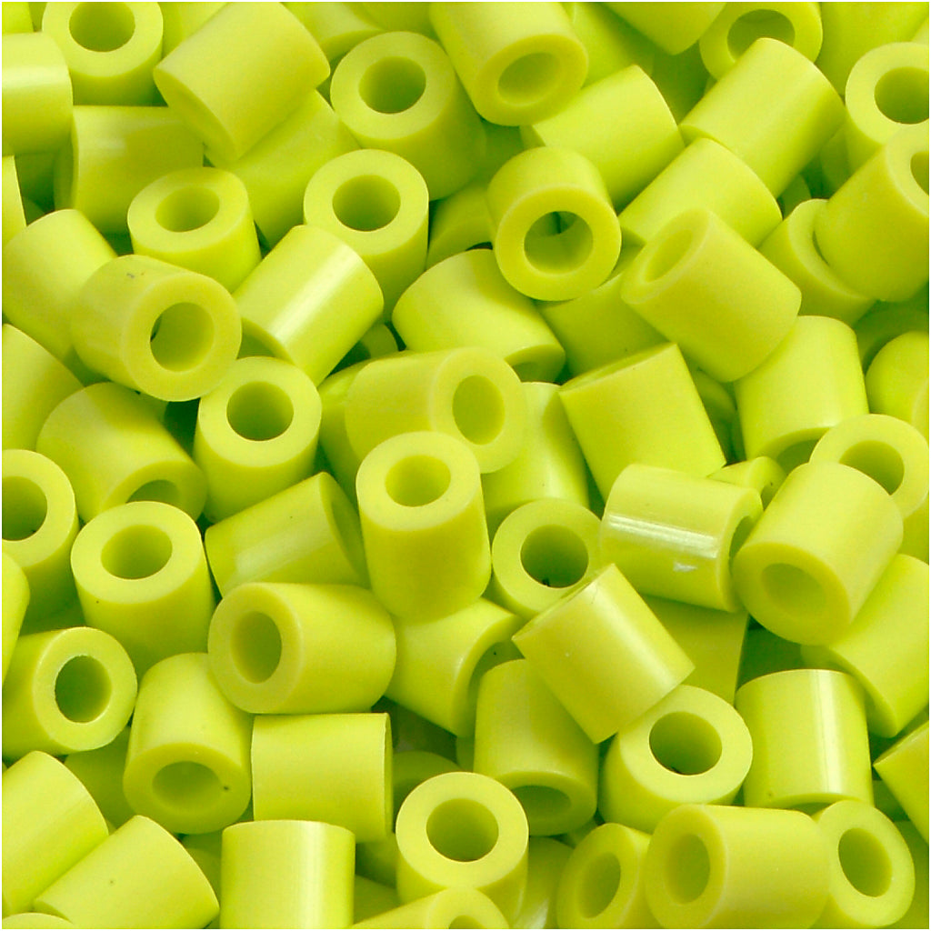 Nabbi strijkkralen, afm 5x5 mm, gatgrootte 2,5 mm, medium, limoengroen (32241), 1100 stuk 1 doos