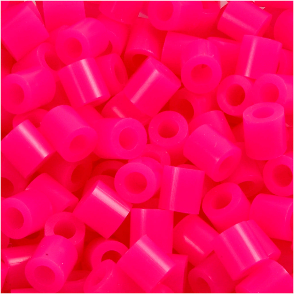 Nabbi strijkkralen, afm 5x5 mm, gatgrootte 2,5 mm, medium, cerise (32258), 1100 stuk 1 doos