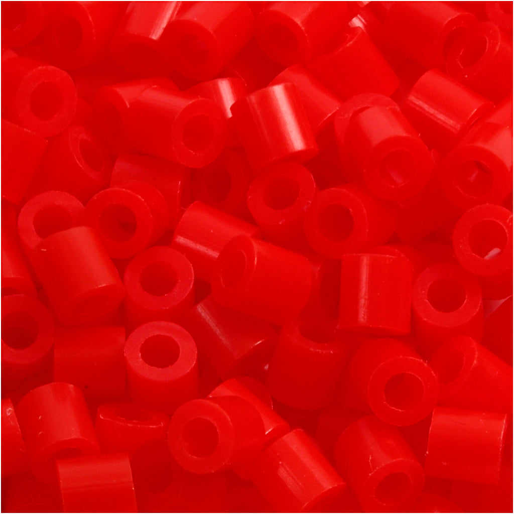 Nabbi strijkkralen, afm 5x5 mm, gatgrootte 2,5 mm, medium, lichtrood (32225), 1100 stuk 1 doos