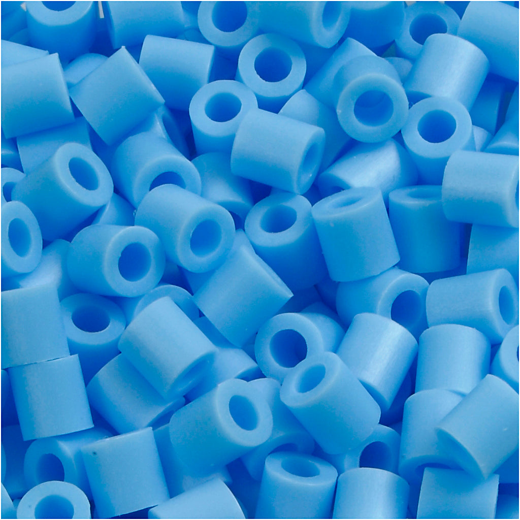 Nabbi strijkkralen, afm 5x5 mm, gatgrootte 2,5 mm, medium, pastelblauw (32224), 6000 stuk 1 doos