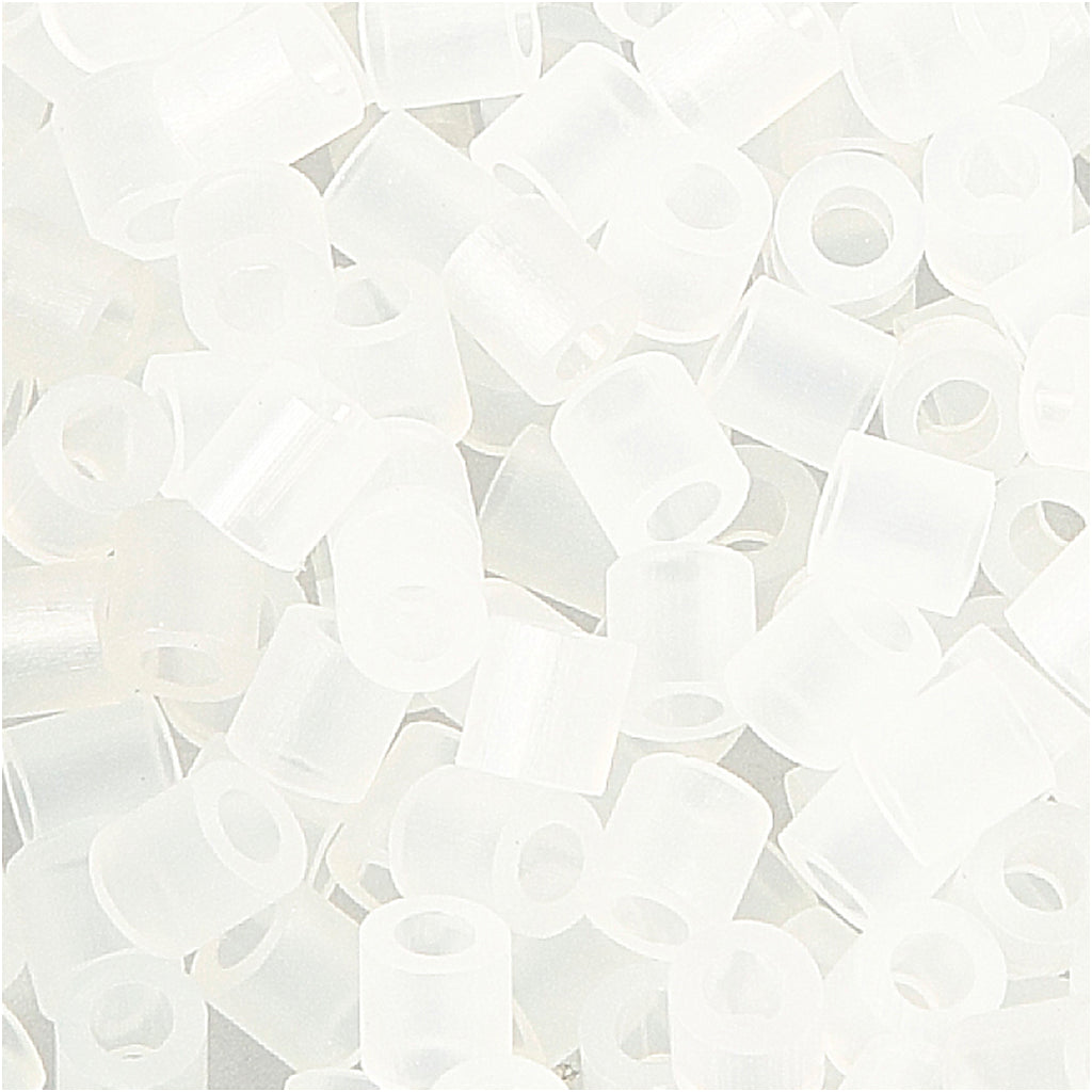 Nabbi strijkkralen, afm 5x5 mm, gatgrootte 2,5 mm, medium, doorzichtig transparant (32264), 6000 stuk 1 doos