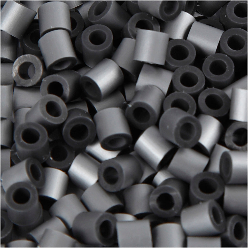 Nabbi strijkkralen, afm 5x5 mm, gatgrootte 2,5 mm, medium, zilver (32262), 6000 stuk 1 doos