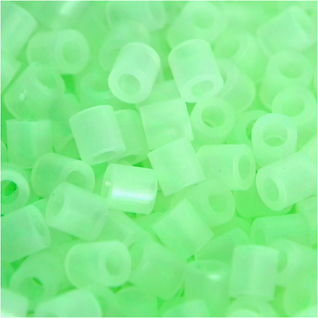 Nabbi strijkkralen, afm 5x5 mm, gatgrootte 2,5 mm, medium, lichtgevend, 6000 div 1 doos