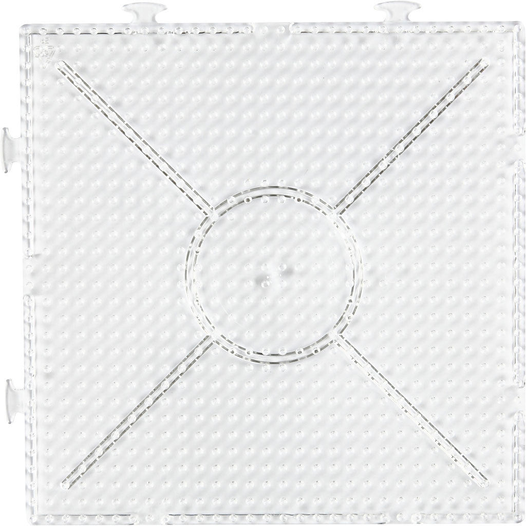Nabbi onderplaat, groot vierkant, afm 15x15 cm, medium, helder, 1 stuk