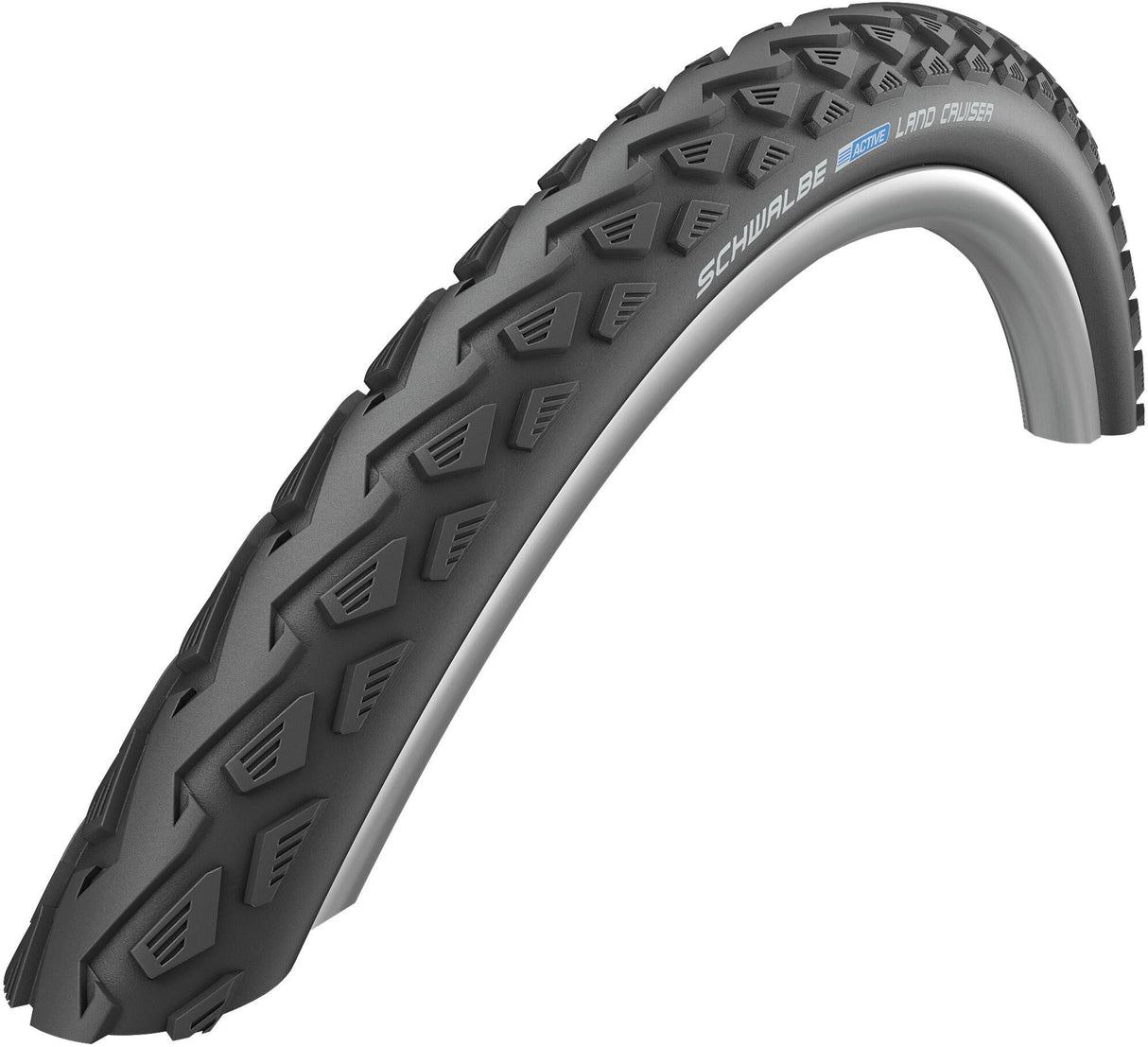 SCHWALBE tire "Land Cruiser" Active LineHS 450, 50 EPI, KevlarGuard, clincherSuitable for all terrain, rolls pleasantly easily on the street.