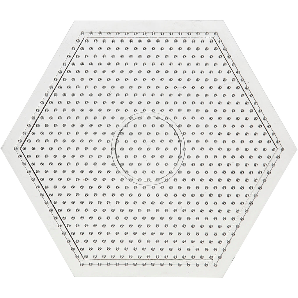 Creativ company onderplaat, grote zeskant, afm 15x15 cm, medium, helder, 1 stuk