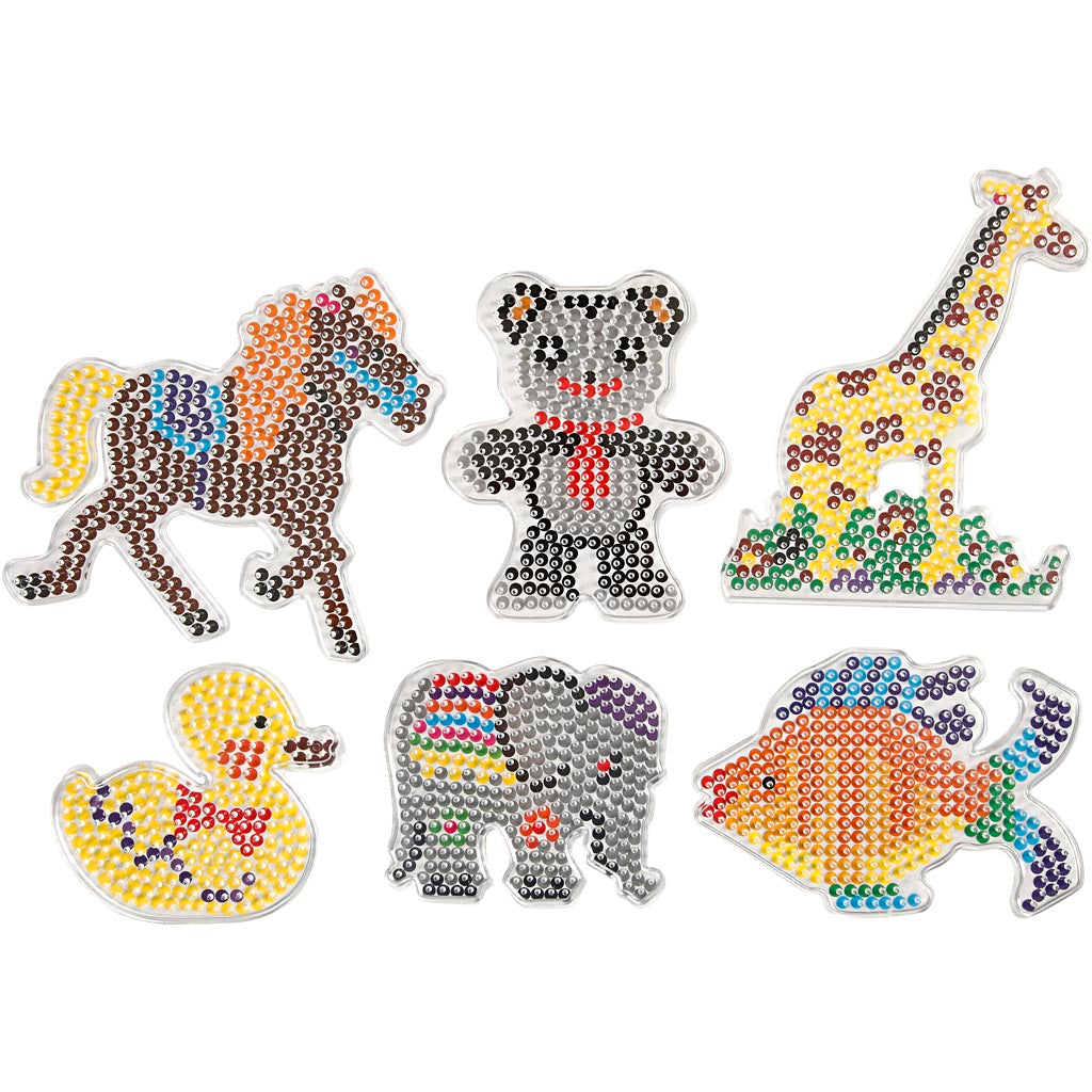 Creativ company onderplaat, eend, olifant, giraf, beer, paard en een vis, afm 10x11-13x16,5 cm, medium, 6 stuk 1 doos