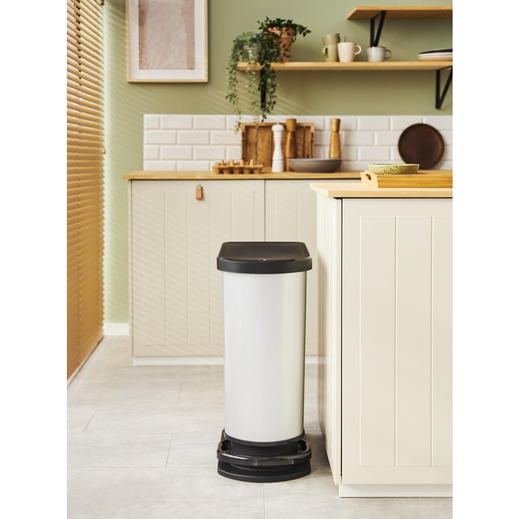 Rotho paso pedaalemmer 50l zilver metallic