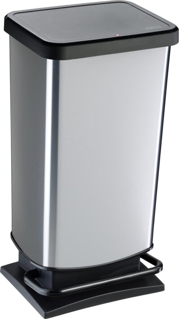 Rotho paso pedaalemmer 40l zilver metallic