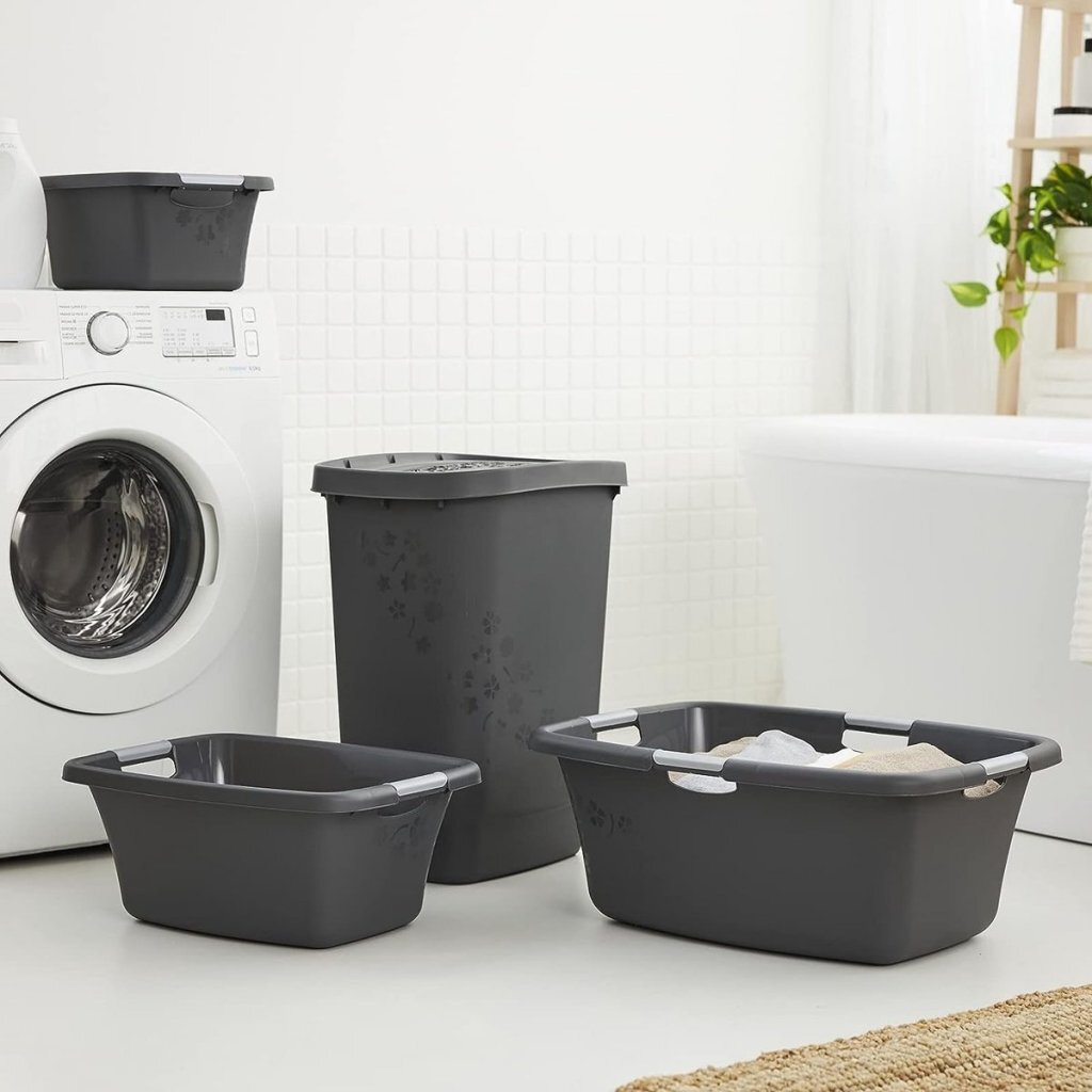 Rotho flowers wasmand 25l antraciet