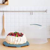 Rotho fresh taartdoos xl 35.5x34.5x26 cm horizon blauw transparant