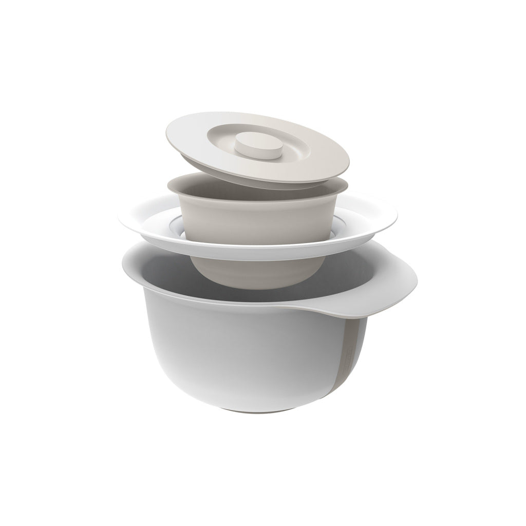 Rotho fresh beslagkom met spatdeksel 4l cool grey