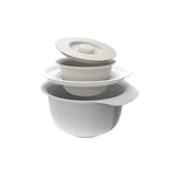 Rotho fresh beslagkom met spatdeksel 4l cool grey