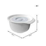 Rotho fresh beslagkom met spatdeksel 4l cool grey