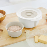 Rotho fresh beslagkom met spatdeksel 4l cool grey