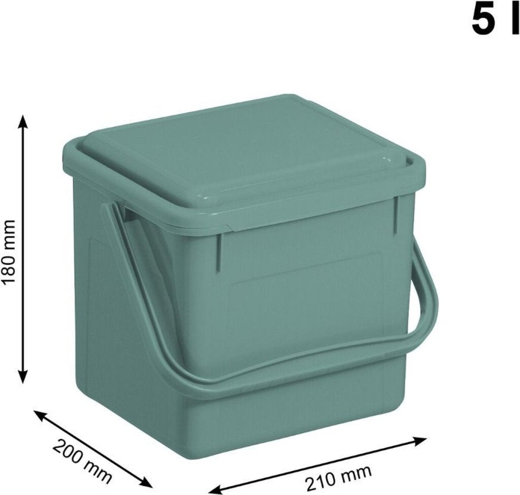 Rotho bio afvalemmer 4,5l mistletoe groen