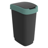 Rotho twist afvalbak 50l mistletoe groen antraciet