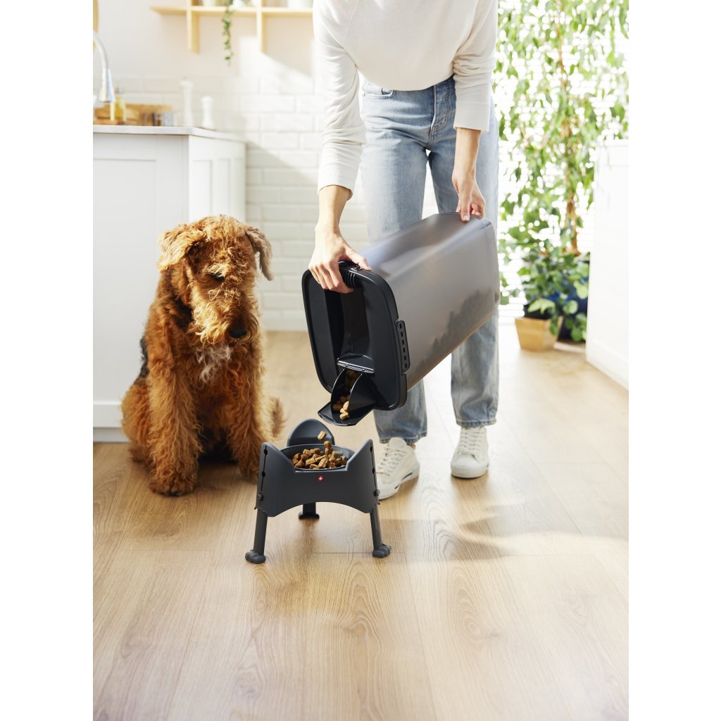 Rotho cody pet food container 25l antraciet transparant